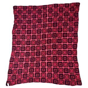 Crochet Granny Square Throw Blanket Cottagecore Red Pink Black Purple 57"X65"
